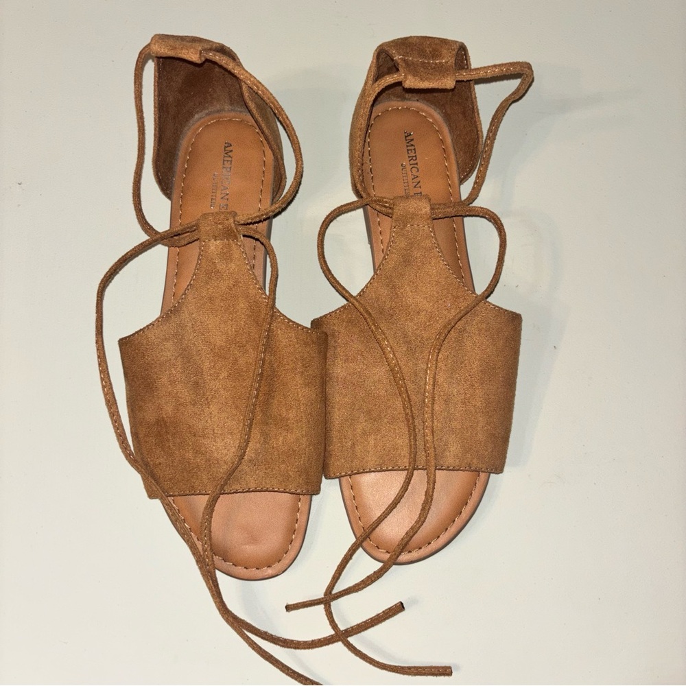 American Eagle Outfitters Brown Lace-Up Sandals